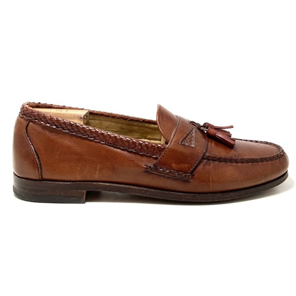 Allen Edmonds Maxfield Brown Leather Tassel Toe Loafers Size 11.5B main image 8